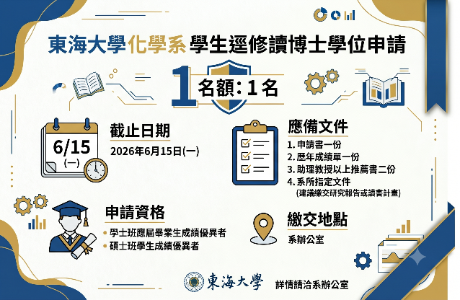 逕讀博士班即日起開始申請